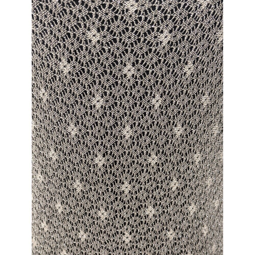 Vintage 90s Y2K Acetate Slinky Silver Sparkle Maxi Dress sz 12 Party Fairy - Picture 4 of 12